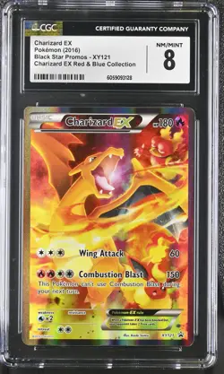 CGC 8 Charizard EX 2016 Black Star Promo XY121 Pokemon Card psa - Image 1