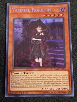 Yugioh Vampire Fraulein DASA-EN003 Secret Rare 1st Ed NM - Image 1