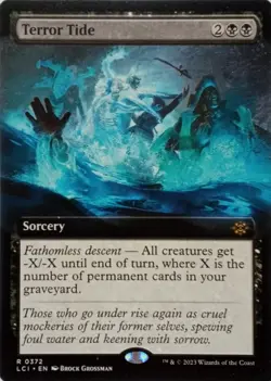 0372 TERROR TIDE EXTENDED ART RARE THE LOST CAVERNS OF IXALAN MTG CARD - Image 1