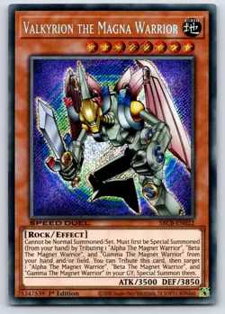 Yugioh Valkyrion The Manga Warrior SBCB-EN022 1st Edition Secret Rare NM - Image 1