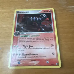 Pokemon TCG 2005 Houndoom Holo Rare Card 7/115 Unseen Forces - Image 1