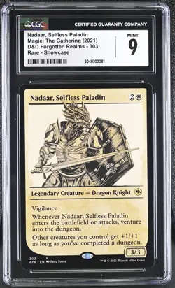 NADAAR, SELFLESS PALADIN D&D Forgotten Realms Showcase CGC 9 MTG [Nostalgium] - Image 1