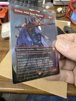 Final Fantasy MTG Firion Wild Rose Warrior Borderless Surge Foil - Image 2