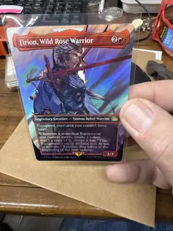Final Fantasy MTG Firion Wild Rose Warrior Borderless Surge Foil - Image 3