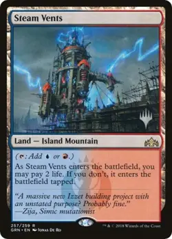 MTG - Steam Vents - Promo Pack: Throne of Eldraine - Light Play - Normal - Image 1