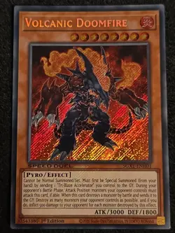 Yugioh Volcanic Doomfire SGX1-ENH01 Speed Duel Secret Rare 1st Ed NM - Image 1