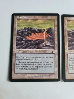 2 Peat Bog Mercadian Masques Regular Lightly Played LP MTG - Image 2