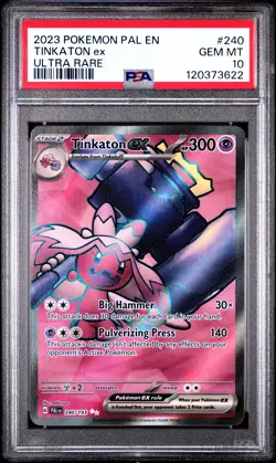 PSA 10 Tinkaton Ex Ultra Rare #240 2023 Pokemon Paldea Evolved 120373622 - Image 1