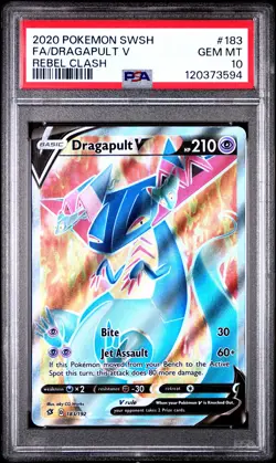 PSA 10 Dragapult V Rebel Clash #183 2020 Pokemon Rebel Clash 120373594 - Image 1