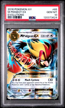 PSA 10 M Pidgeot Ex Evolutions #65 2016 Pokemon Xy Evolutions 120373624 - Image 1