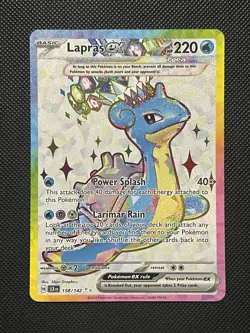 Pokemon Stellar Crown - Lapras Ex - 158/142 - Full Art Rare - M/NM - Image 2