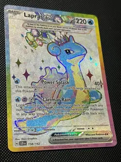 Pokemon Stellar Crown - Lapras Ex - 158/142 - Full Art Rare - M/NM - Image 5