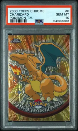 2000 Topps Chrome Pokemon T.V. #6 Charizard Pokemon T.V. PSA 10 - Image 1