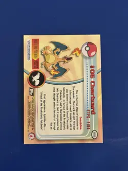 Topps #06 Charizard Holo Foil TV Animation Series 1 Pokemon Black Logo - Image 2