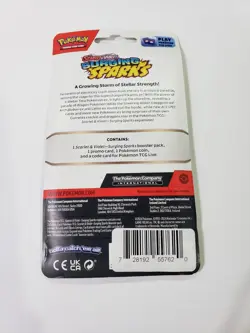 Pokemon Scarlet And Violet/ Surging Sparks Booster Pack With Coin - Wooper - Image 2