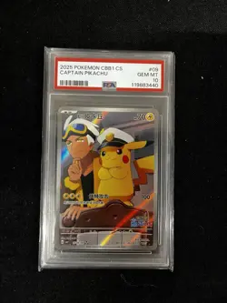 2025 POKEMON SIMPLIFIED CHINESE CBB1 C #09 CAPTAIN PIKACHU [PSA 10] - Image 1