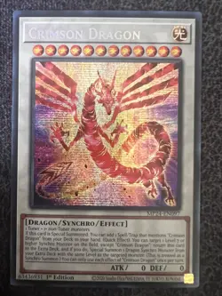Yugioh Crimson Dragon MP24-EN097 Prismatic secret Rare 1st Edition NM - Image 1