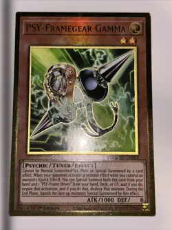Yugioh PSY-Framegear Gamma MGED-EN012 Gold Rare 1st Edition NM - Image 1