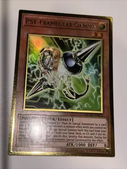 Yugioh PSY-Framegear Gamma MGED-EN012 Gold Rare 1st Edition NM - Image 2