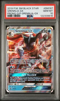 2019 Pokemon Greninja GX SM197 Detective Pikachu Black Star Promo Card PSA 10 - Image 1