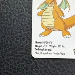 KFC promo 1998 Nintendo Pokemon Dragonite Mini Card #2 - Image 5