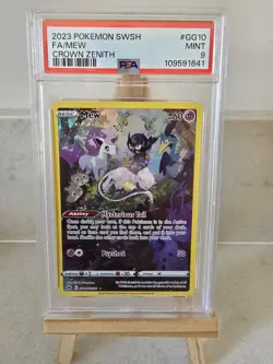 Pokemon Mew TCG Crown Zenith: Galarian Gallery Holo Rare Card GG10/GG70 PSA 9 - Image 1