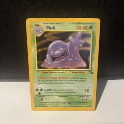 Muk 13/62 Holo Rare Fossil Unlimited 1999 WOTC Pokemon Card - Image 1