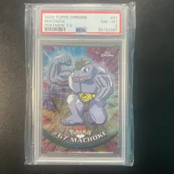 PSA 8 Machoke #67 (Topps Chrome Series ) Pokemon Card NM/MT - Image 1