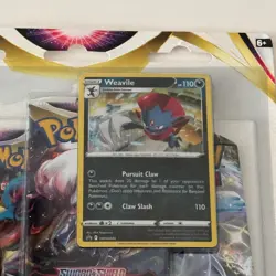 Pokemon Cards Sword Shield Lost Origin Weavile 3 Booster Packs New box damage - Image 4