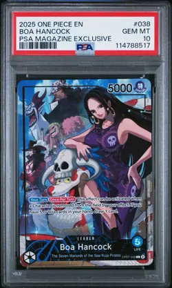 2025 One Piece Boa Hancock FOIL PSA Magazine Exclusive Card #038 PSA 10 Gem Mint - Image 1
