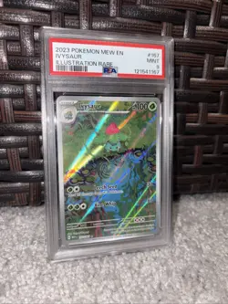 Pokemon TCG Ivysaur Illustration Rare Card 167/165 S&V 151 PSA 9 Mint 2023 - Image 1