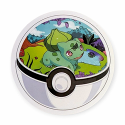Anime Pokemon Vinyl Sticker (QQ95): Bulbasaur with Grass Energy Card - Image 2