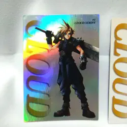 Final Fantasy VII Carddass Cloud Strife Trading Card Bandai 1997 Vintage Japanse - Image 3
