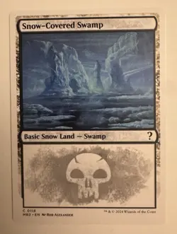 Snow-Covered Swamp White Border #118 Mystery Booster 2 MTG Magic Card - Image 1