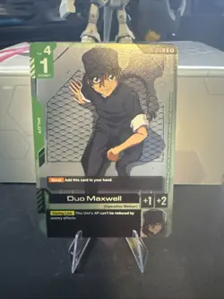 Duo Maxwell Alternate Art Foil Promo Card - GD01-090 R NM - Gundam TCG Card Game - Image 1