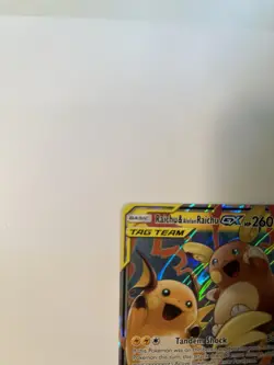 Pokemon Card - Raichu & Alolan Raichu Tag Team GX 54/236 Unified Minds Holo Rare - Image 2
