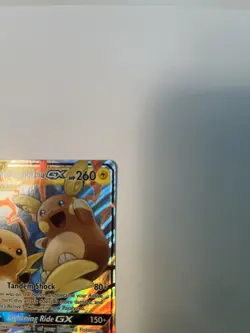 Pokemon Card - Raichu & Alolan Raichu Tag Team GX 54/236 Unified Minds Holo Rare - Image 3