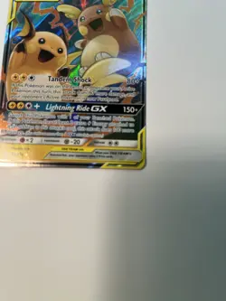 Pokemon Card - Raichu & Alolan Raichu Tag Team GX 54/236 Unified Minds Holo Rare - Image 5