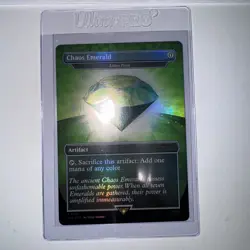 IN HAND - Chaos Emerald Green 7031✨FOIL✨ Secret Lair x Sonic - NM Magic MTG - Image 2
