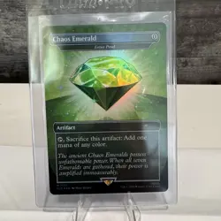 IN HAND - Chaos Emerald Green 7031✨FOIL✨ Secret Lair x Sonic - NM Magic MTG - Image 3