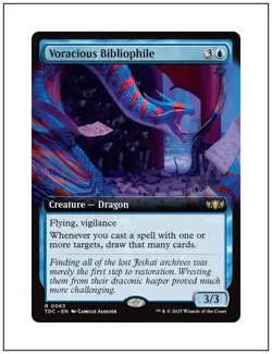 1x Voracious Bibliophile, Extended Art, MTG NM - Image 1