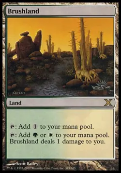 MTG English Brushland NM Normal 10th Edition - Image 1