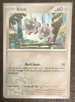 Klink 061/086 Pokemon TCG Scarlet and Violet Black Bolt Reverse Holo Card - Image 3