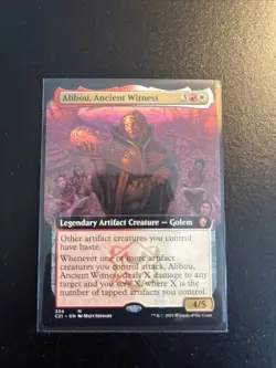 MTG Alibou, Ancient Witness (Extended Art) Commander 2021 Mythic Card #334 - Image 1