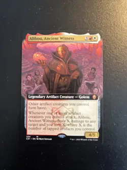 MTG Alibou, Ancient Witness (Extended Art) Commander 2021 Mythic Card #334 - Image 2