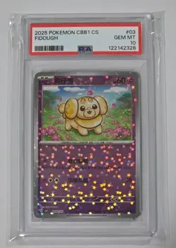 2025 Pokemon TCG Chinese Cbb1 C-Gem Pack Vol 1 #03 Fidough Holo PSA 10! 🔥👀 - Image 1