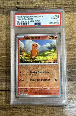 2024 Pokemon SV 151 Charizard EX Super Premium Charmander 004/165 PSA 10 - Image 1