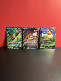 Flareon V SWSH179 Flareon VMAX SWSH180 Promos Evolving Skies FA 3 Card Lot LP NM - Image 1