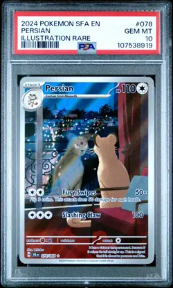 Pokemon TCG Persian 078 078/064 SFA EN-Shrouded Fable IR GEM MINT PSA 10 - Image 1