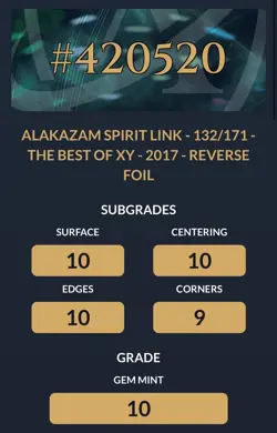 ACE 10 Alakazam Spirit Link 132/171 | The Best of XY 2017 | Japanese Pokemon JPN - Image 3